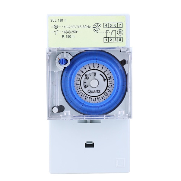 SUL181h Mekanisk Timer 24 Timmar Quartz Motor Timer Switch Relä 110~230VAC 16A