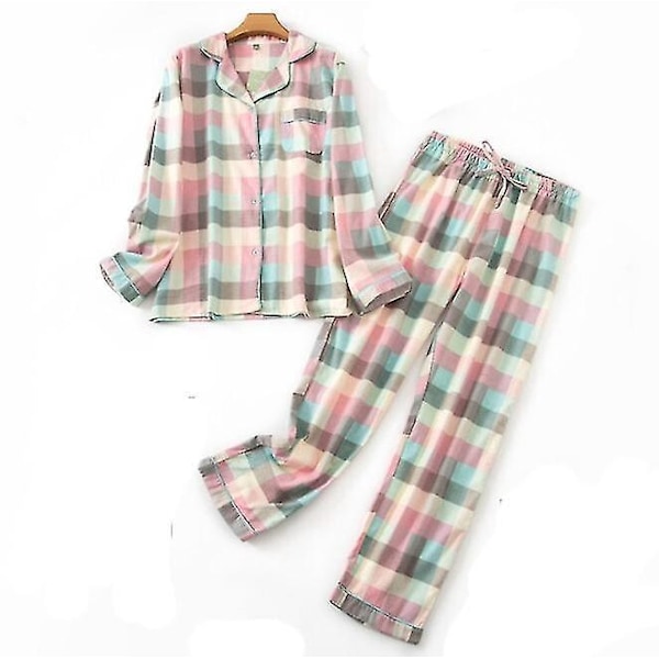 Koselig Flanell Pyjamassett - Dame Nattøy for Høst/Vinter M rosa