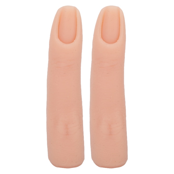 Negletreningsfinger bøybar fleksibel silikonøvelsesfingermodell for tatovering Akupunkturøvelse 2stk Lys farge