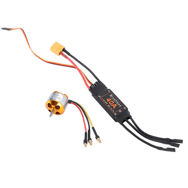 2212 KV1400 Motor 40A Børsteløs ESC XT60 Motor ESC Sæt RC Tilbehør til Drone Helikopter FPV