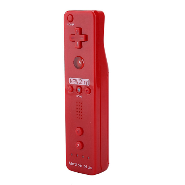 Somatosensorisk spelhandkontroll Gamepad Inbyggd accelerator för Nintendo Wii WiiU(Röd)