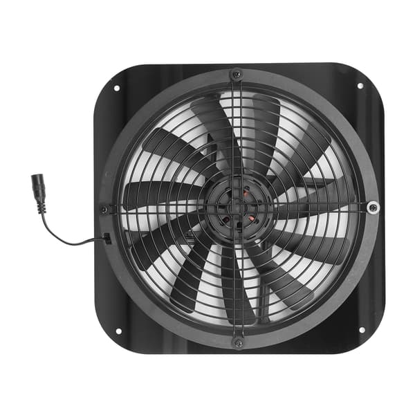 9,8 tommer solcelledrevet udsugningsventilator Højtryks rund ventilationsventilator til små hønsehuse, drivhuse, skure
