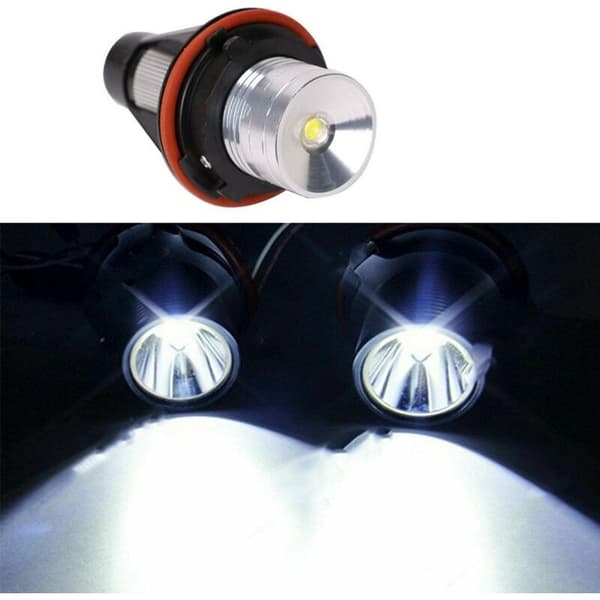 Pari 8000K valkoisia LED Angel Eye -merkkivalopolttimoita E39 E53 E60 E63 E64 E66 E87 5 6 7 X3 X5 -malleihin