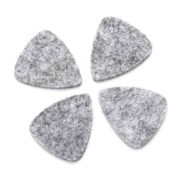 10 st Högkvalitativa Plektrum i Ullfilt 3mm för Gitarr Ukulele (Grå)