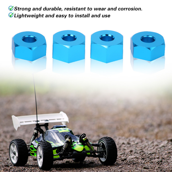 Alumiiniseos RC-kuusiokiinnikeliitin, sopii ECX 2WD 1/10 RC-harrasteautoon, sininen