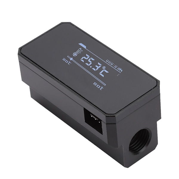 Intelligent Vattentemperatur Skydd Multi Mode OLED Display Övervakning Termometer(Svart )