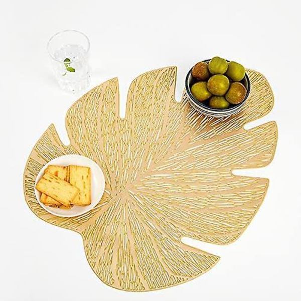 Turtle Leaf Placemats - Set om 4 | PVC, Värmebeständiga, halkfria mattor för hemmakök