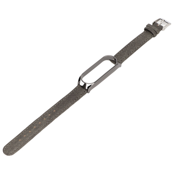 Denim mønster klokkebånd Retro håndleddsstropper erstatning for Xiaomi Mi Band 6 NFC spenne stil Grå Denim Svart skall