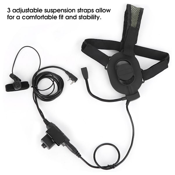U94 HD01 PTT Headset Military Earphone Mic Fit för Baofeng UV-5R BF F8HP BF V6 Two Way Radio