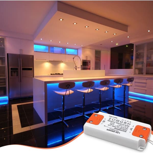 LED-transformator, 220-240 V ingång, 12 V DC utgång, 1,25 A, 15 W, LED-bombskontroller, konstant spänningsförsörjning, 4-pack.