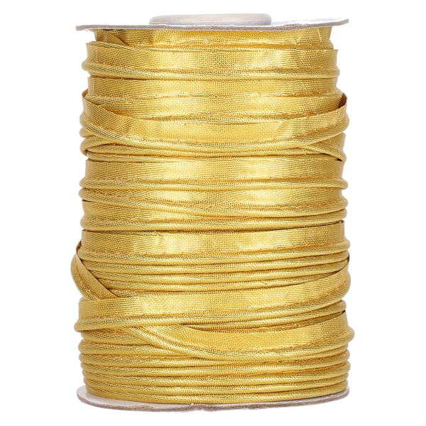 70yd Crafts Kantsnor Fletning Rørledning Bias Tape Trims 1cm Bredde til Syning Sømbinding Syning Guld