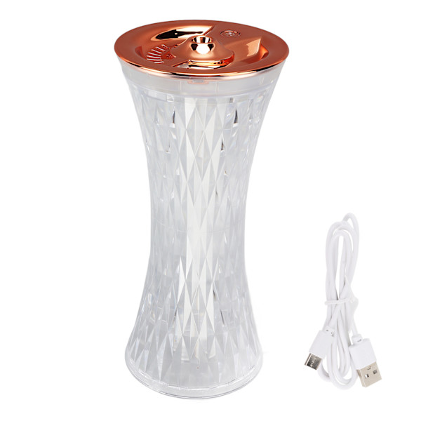 3-i-1 luftfukter aromaterapi diffuser med nattlys USB skrivebordsfukter for soverom, kontor, bar