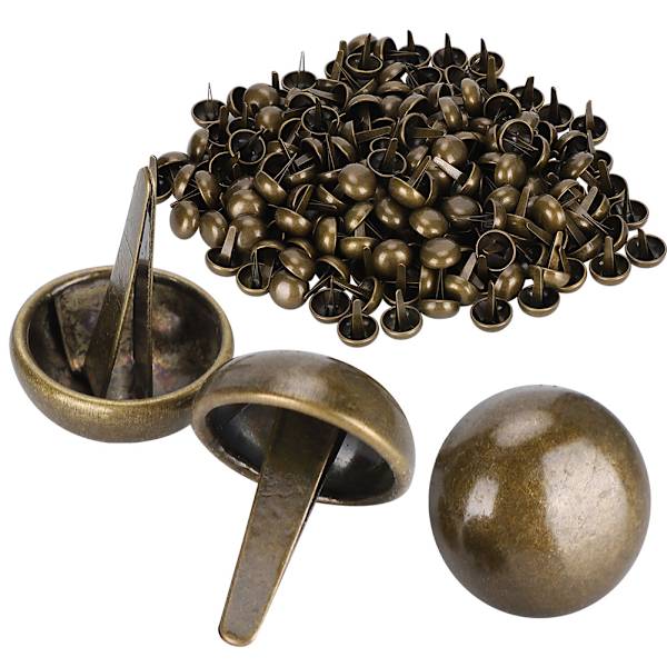 200 stk 15 mm bunnstuds nagler 2 fot spikerhoder for skinn DIY håndverk veske håndveske