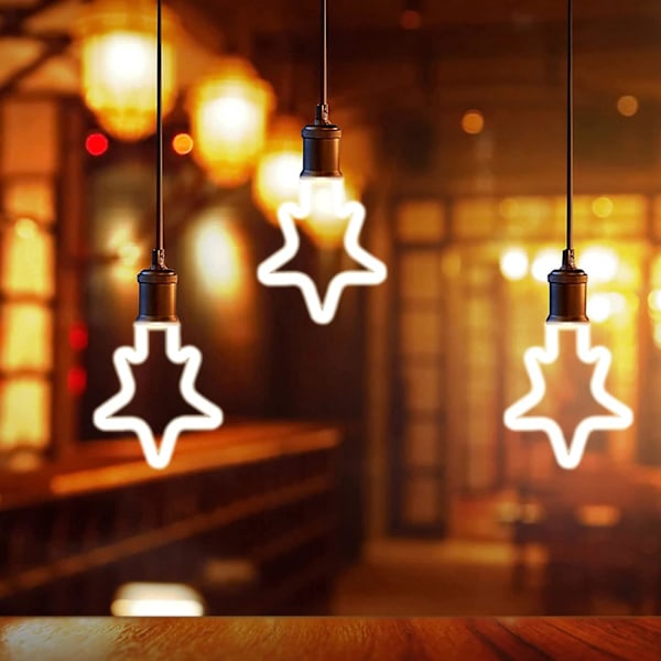 LED Lineær Lampe Dekoration 2700K Varmt Lys Lysekrone Retro Stjerneformet Tråd E27 til Restaurant Stue