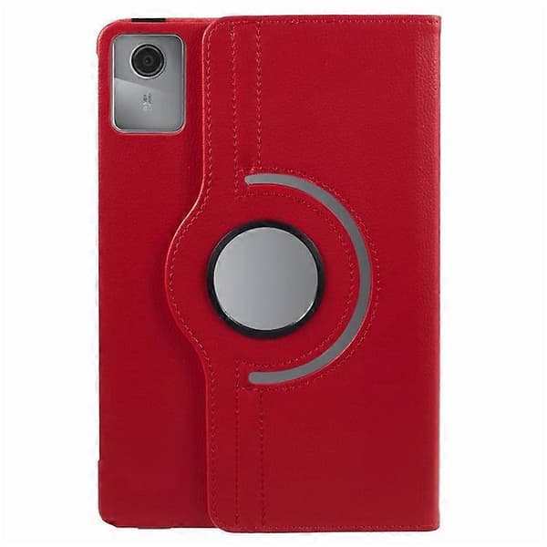 Compatible with Lenovo Tab M11 / Xiaoxin Pad 11 2024 Leather Case Rotating Stand Tablet Case Red