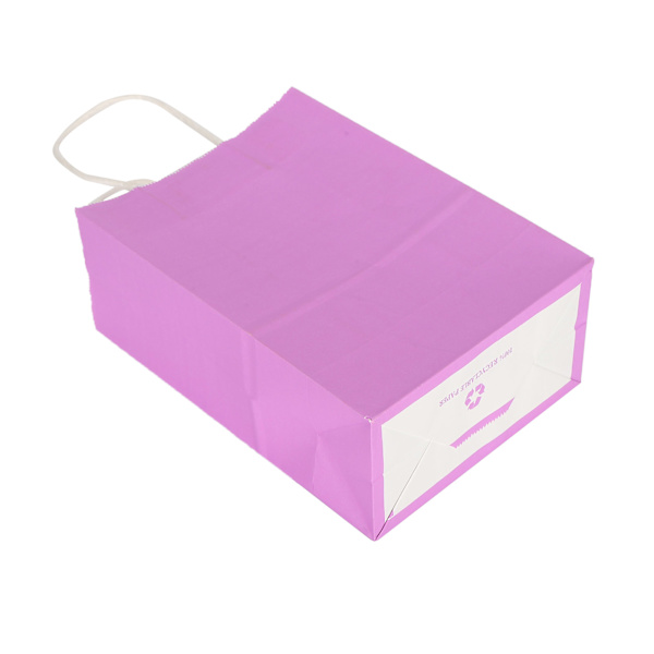 10 st Kraftpapperspåse Bärbar förpackning Presentpåse Tillbehör för shopping Födelsedagsfester15 x 8 x 21cm Lila