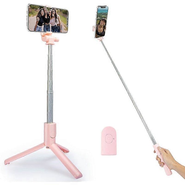 Selfie Stick, Utdragbar Selfie Stick med Trådlös Fjärrkontroll, Tripod Telefonhållare för Direktvideoinspelning Kompatibel med iPhone 13 Pro Max/12 Pro Ma