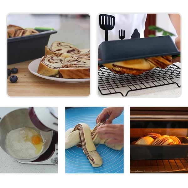 Bakform i silikon, brödform, rektangulär brödbakningsverktyg för hemgjort bröd