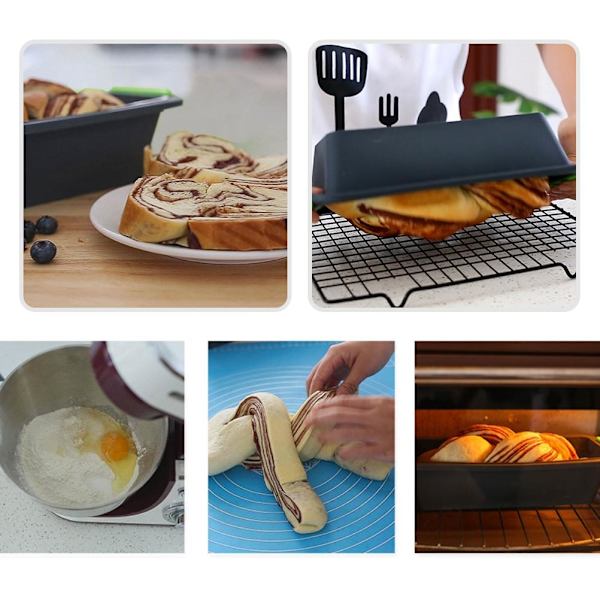 Silikon bakeform brødform rektangulær brødbakeverktøy for DIY hjemmelaget kakebrød