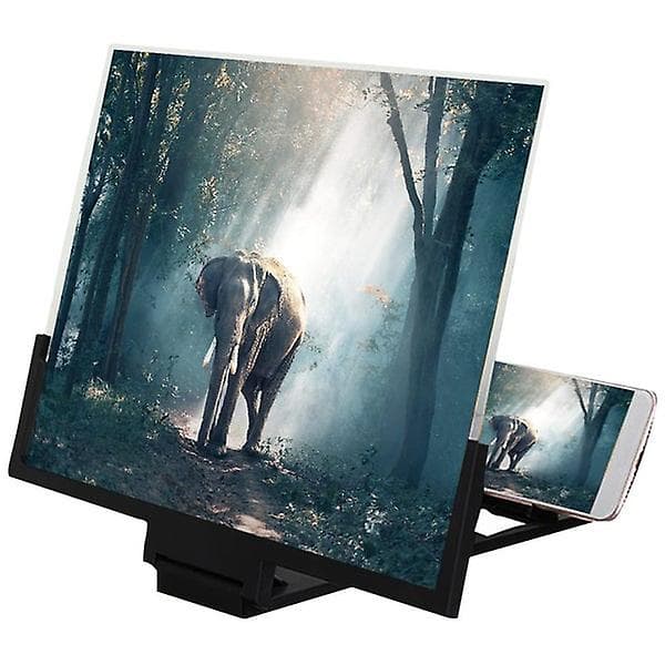 14\" Foldable Mobile Phone Screen Magnifier with 3D HD Radiation Protection - Black