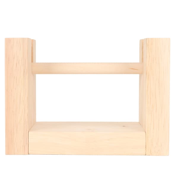 Garnholder i tre 5,1 tommer lang, solid, jevn, roterbar, enkel montering, garndispenser for hekling, strikking, sying