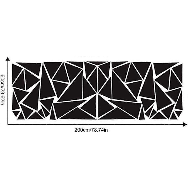 Universel Blank Sort Fritstående Trekant Grafik Sticker Mærkat til Bil Side Karosseri Sort