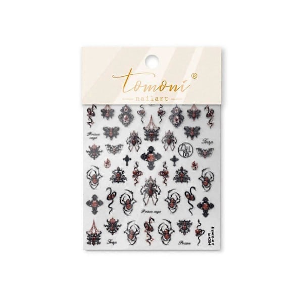 5D Nagelstickers Hög Kvalitet Diamant Julserie Snöflinga Form Nageldekorationer Nagelkonstdekorationer to4304