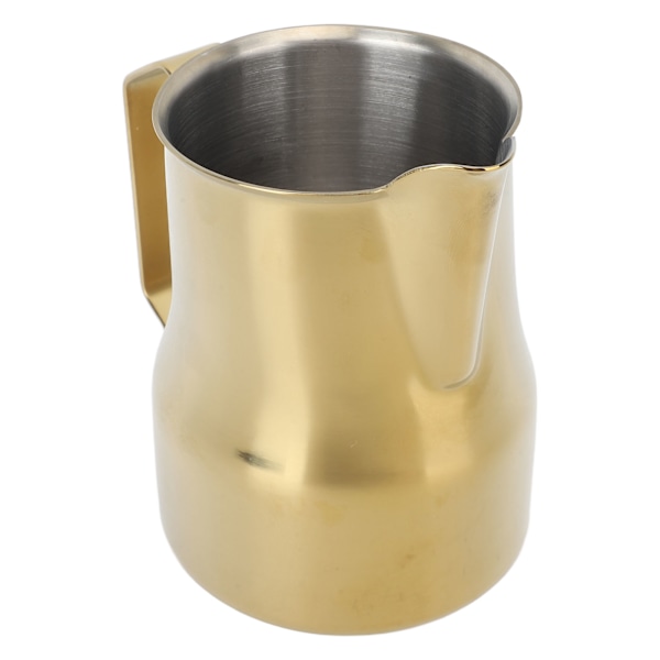 Melkeskummer 450ML 304 Rustfritt Stål Skumkopp Dryppfri Kaffe Dampende Melkekanne Gull