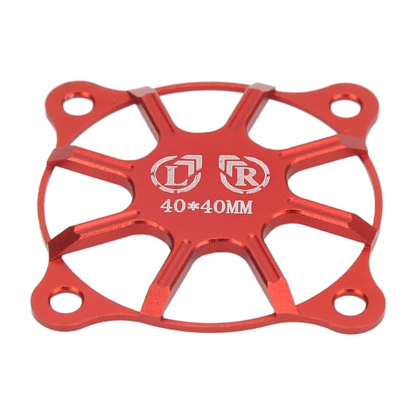 RC Køleventilatorafdækning 40x40mm Aluminiumlegering Beskyttende Tilbehørsdel til Motor Rød