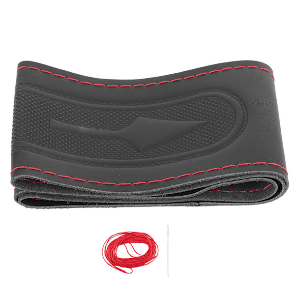 15in Mikrofiber Rattmuff DIY Stygn på Wrap med Nål Tråd Universell Passform för Honda CivicRöd