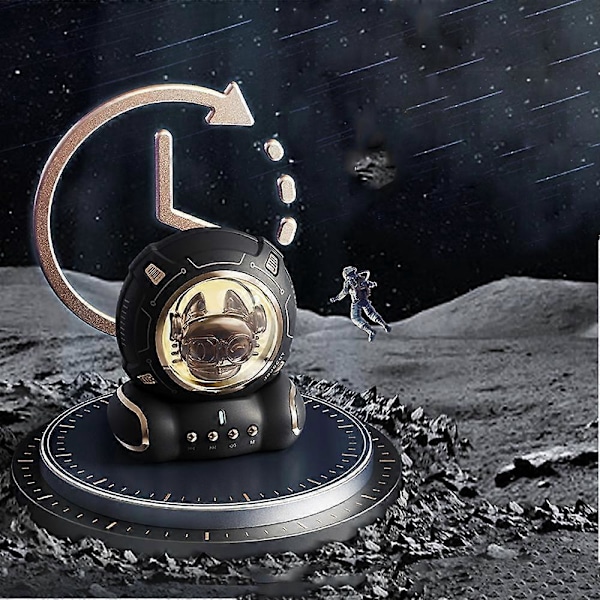 Luova astronautti langaton Bluetooth-kaiutin mini kannettava matkapuhelin subwoofer ulkokäyttöön pieni audio musta