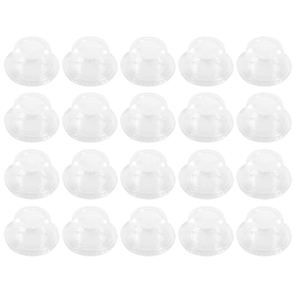 100 st engångsförpackningslåda för sås, transparent rund kryddkopp med lock 2 oz