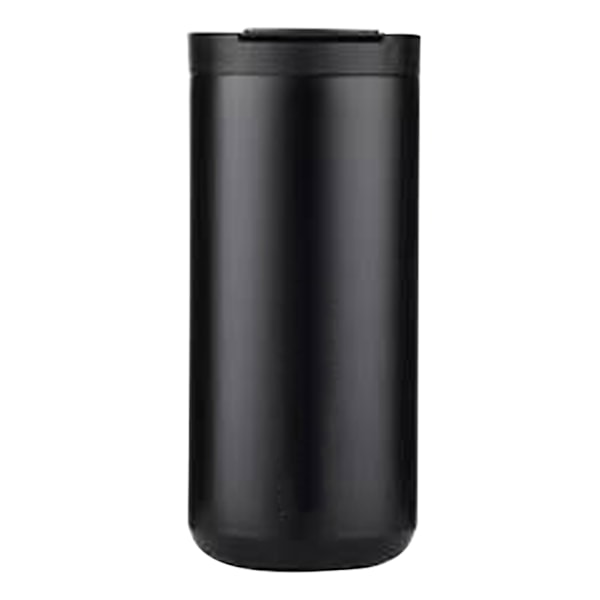 Metall Kaffe Krus 400ml Trygg Rustfritt Stål Sugerør Design Enkelt Moderne Isolerte Drikkebeger for Camping Reise Bil Svart