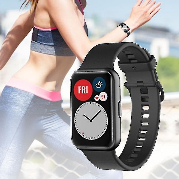 Silikoneurrem til Huawei Watch Fit Jikaix Orange
