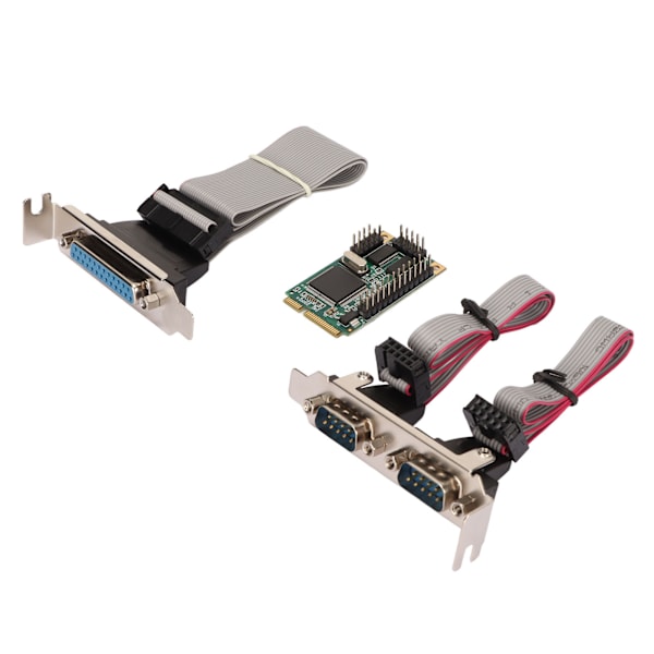 Mini PCIe Combo seriellt parallellt expansionskort 6 Gbs 2 RS 232-port 1 DP25-stift PCI Express till skrivare LPT-port expansionskort