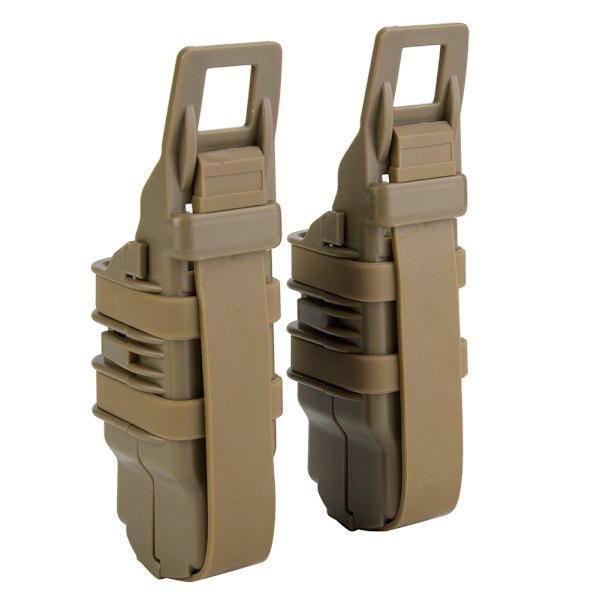 Taktisk Molle Holster Magasin Taske Riffel Pistol Mag Pouch Sæt til Militær Jagt (Sandfarve)