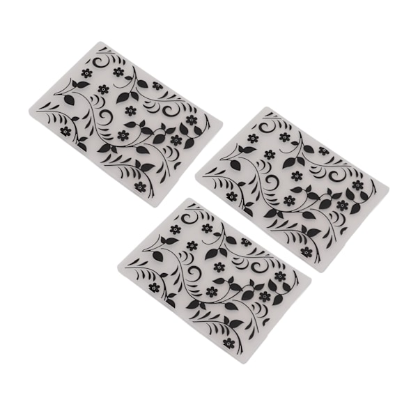 3 st präglingsmappar multifunktionella DIY plastpräglingsmallar för präglingsmaskin
