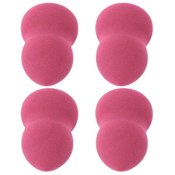 FOCALLURE 4kpl Wet Dry Dual Use Makeup Puff Soft Loose Powder Puff Set FA136 (viininpunainen)