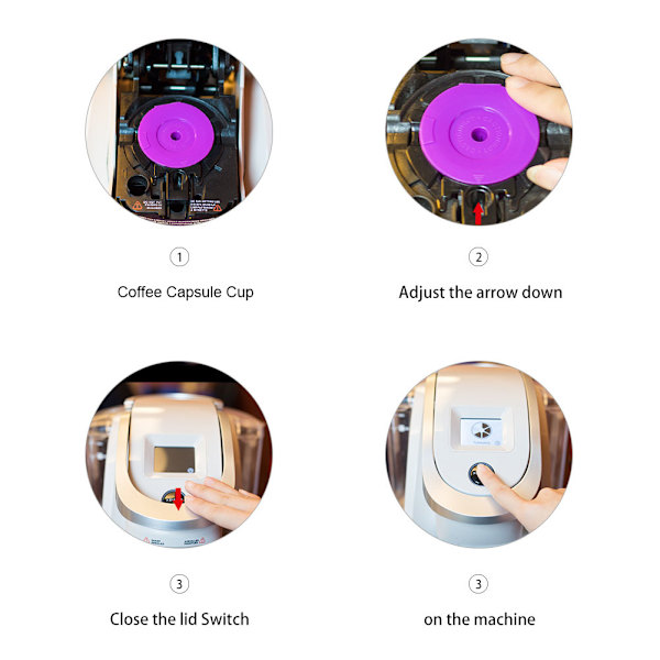 5 st Refyllbara Kaffe Kapsel Koppar med Sked Passar för Keurig 2.0 KCUP Kaffemaskin