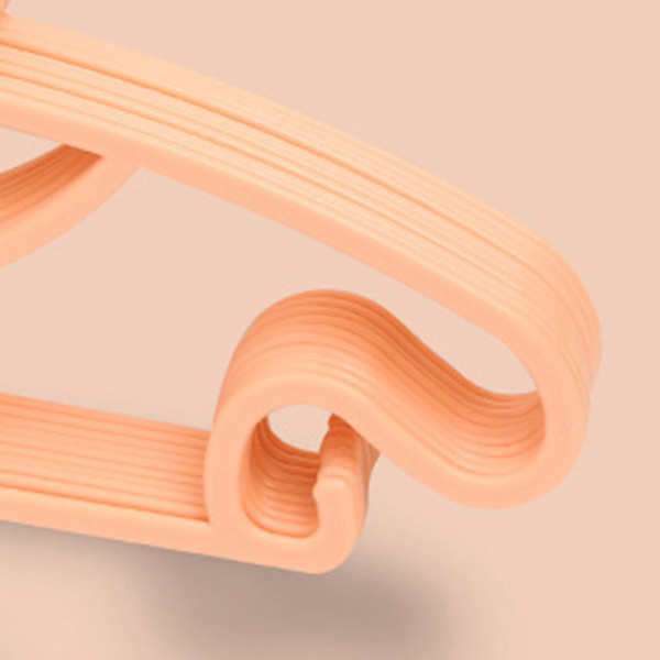 10 STK børneopbevaringsbøjler plastik tyk bue knude frakketørrer bøjle til småbørn Baby Orange