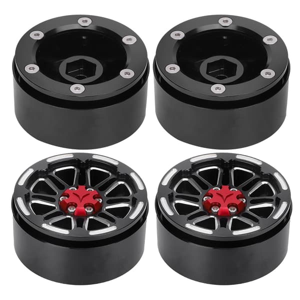 4 stk. professionel CNC metalfælg RC tilbehør passer til 1/10 RC Crawler 1,9 tommer