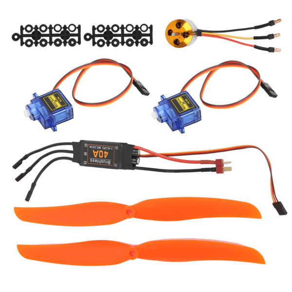 A2212 1000KV Borstlös Motor 40A ESC SG90 9G Mikro Servo 1060 Propeller för RC-plan (1000KV Motor 40A ESC 9G Servo 1060 Propeller )
