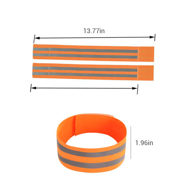 2-pack reflekterande säkerhetsarmband Armband Ankelband Hög synlighet och säkerhet för utomhusaktiviteter