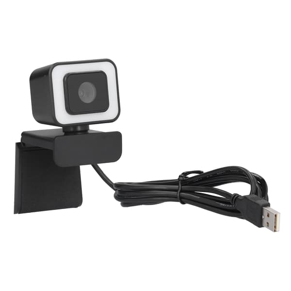 USB Webcam 1080p 30fps 360° Rotation HD USB-kamera med mikrofon til pc-computer/bærbar/stationær