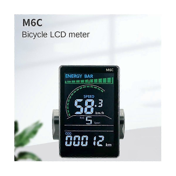 M6C Elektrisk Cykel LCD Display Meter 24V-60V E Scooter LCD Panel Farveskærm med USB kompatibel med Mountain