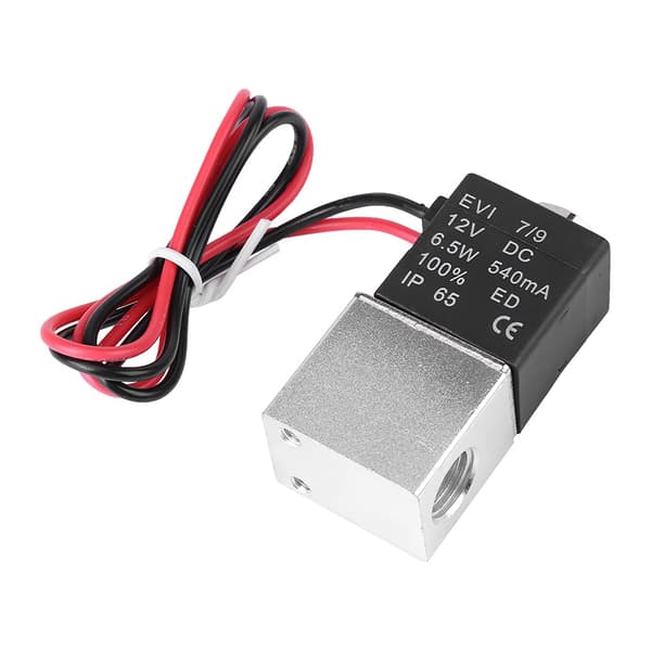 12V DC 1/4\" 2-vägs normalt stängd pneumatisk elektrisk magnetventil i aluminium