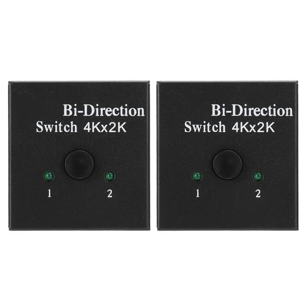 2 stk. HDMI Bi-Direction Switch Converter Switcher Splitter Hub HDCP 2x1 1x2 ind/ud