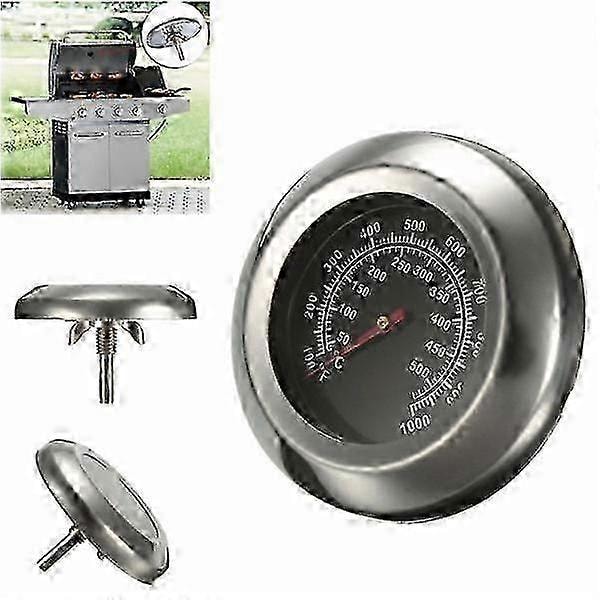 Analog stektermometer för grill rostfritt stål