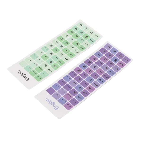 2st Tangentbordsdekaler Färgglada engelska språk Dammtät Vattentät beläggning PVC-material Dator Keycaps Stickers B