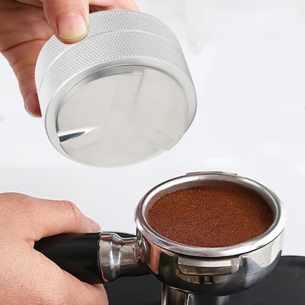 51 mm 3 vinklede skråninger justerbar dobbeltlags kaffestamper i rustfrit stål tilbehør til stampning
